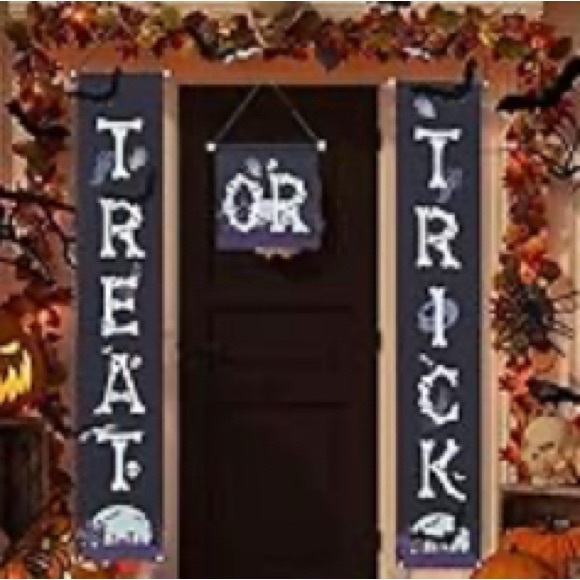 3 Piece Trick or Treat Halloween Banner - Picture 1 of 8